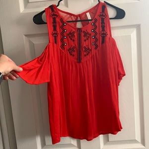 Red blouse